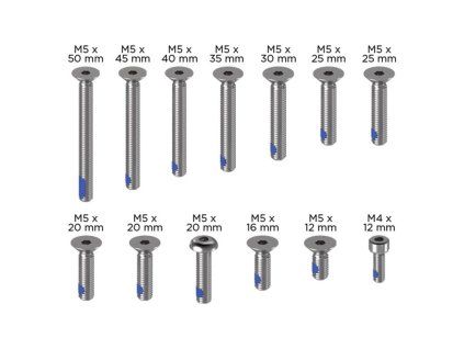 Černá sada šroubů Quad Lock® PRO