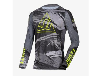 JUST1 dres J-FLEX 2.0 - JUNGLE grey/yellow fluo