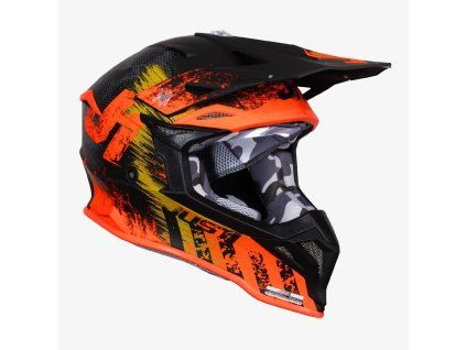 JUST1 přilba J39 storm orange/sand/black