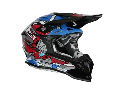 JUST1 přilba J39 suppressor red/blue/black