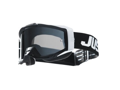 JUST1 brýle IRIS 2.0 logo black/white mirror silver lens