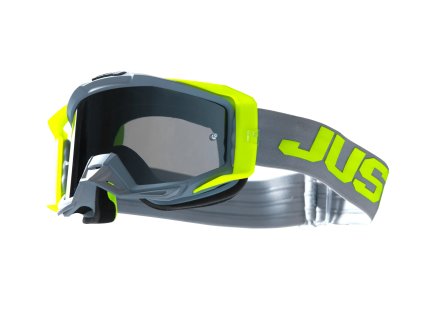 JUST1 brýle IRIS 2.0 logo grey/yellow fluo mirror silver lens