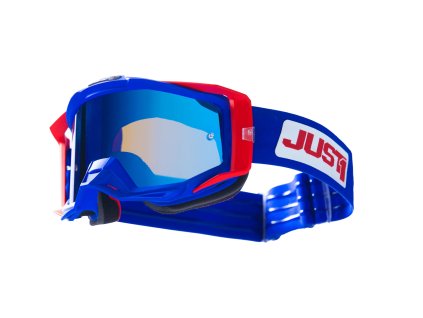 JUST1 brýle IRIS 2.0 suit blue/red/white mirror blue lens