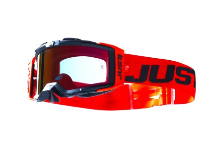 JUST1 brýle NERVE ABSOLUTE black-red mirror red lens