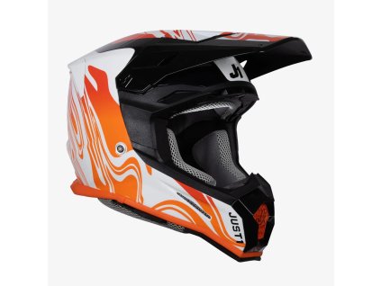 JUST1 přilba J22F fluid orange/white