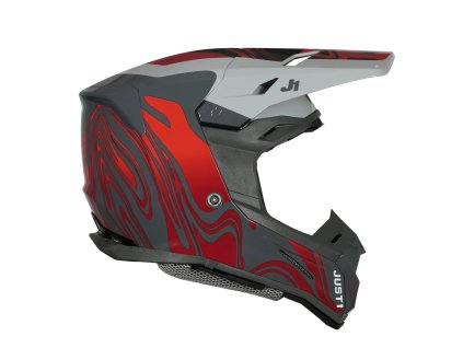 JUST1 přilba J22F fluid red/grey