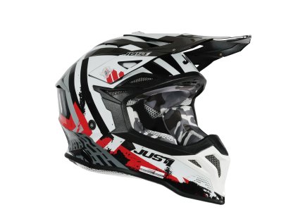 JUST1 přilba J39 marshall white/black/red