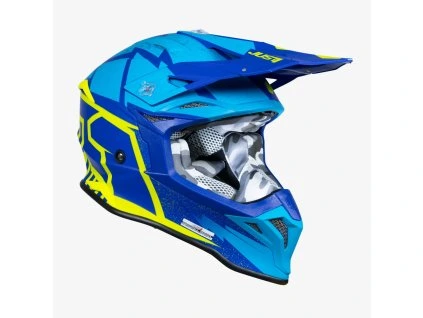JUST1 přilba J39 poseidon fluo yellow blue