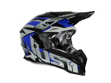 JUST1 přilba J39 revo grey/blue/black