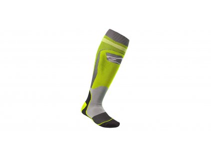 Ponožky MX PLUS-1 2021, ALPINESTARS (žlutá fluo/šedá)