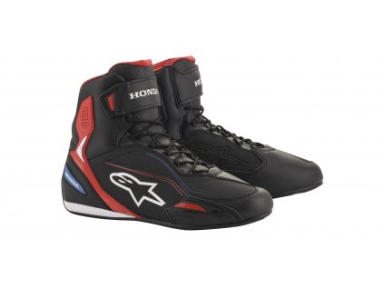 Boty FASTER-3 HONDA kolekce 2021, ALPINESTARS (černá/červená/modrá)
