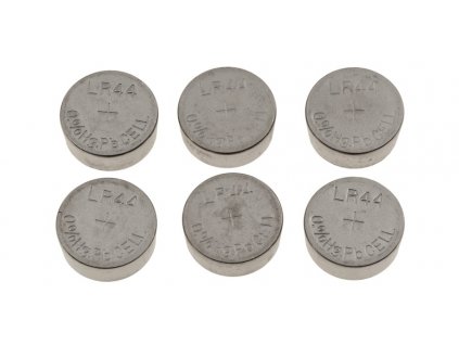 náhradní sada 6ks baterií (LR44) pro kotoučové zámky s alarmem BOSS a SCREAMER, OXFORD
