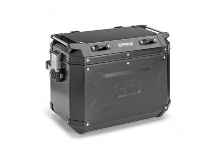 boční kufr K-FORCE - pravý, KAPPA (48l, černý hliník, 49,5x38,7x30,6 cm)