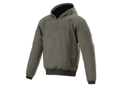 bunda AGELESS HOODIE, ALPINESTARS (žíhaná zelená) 2024