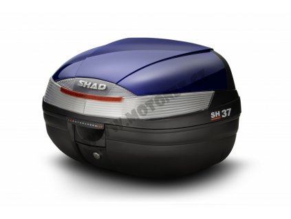Vrchní kufr na motorku s barevným krytem SHAD - SH37 modrá
