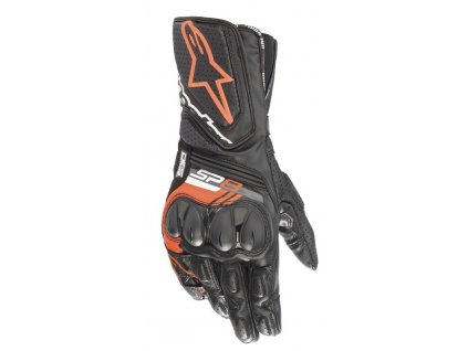 Rukavice SP-8 2021, ALPINESTARS (černá/červená fluo)