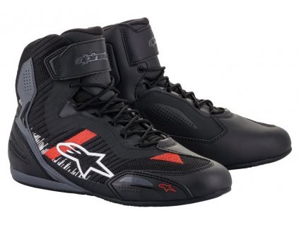 Boty FASTER-3 RIDEKNIT 2021, ALPINESTARS (černá/šedá/červená)