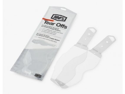 Strhávací slídy plexi STANDART pro brýle RACECRAFT 2/ACCURI 2/STRATA 2, 100% (20 vrstev v balení, čiré)