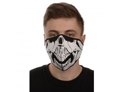 Maska neoprenová Skull, EMERZE (černá/bílá)