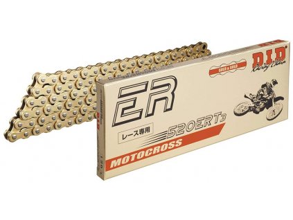 Řetěz 520ERT2, D.I.D. - Japonsko (barva zlatá, 118 článků vč. spojky ZJ)