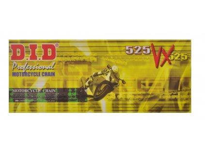 řetěz 525VX, D.I.D. - Japonsko (barva černá, 102 článků vč. spojky ZJ)