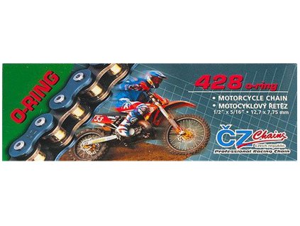 Řetěz 428OR, ČZ (barva černá, 60 článků vč. rozpojovací spojky CLIP)