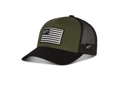 Kšiltovka FLAG SNAP HAT, ALPINESTARS (zelená/černá)