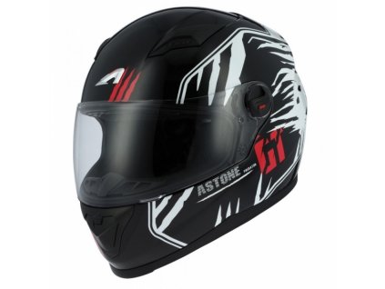 Moto přilba ASTONE GT2 PREDATOR černo/bílá