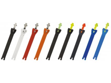 TCX pásek s hliníkovou koncovkou 17cm TBANDAL světle modro/neonově žlutý