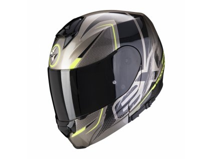 Moto přilba SCORPION EXO-3000 AIR CREED titanovo/černo/neonově žlutá