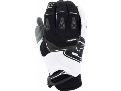 Moto rukavice RICHA DESERT MX LOGO černo/bílé