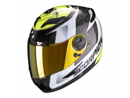 Moto přilba SCORPION EXO-490 TOUR bílo/neonově žlutá