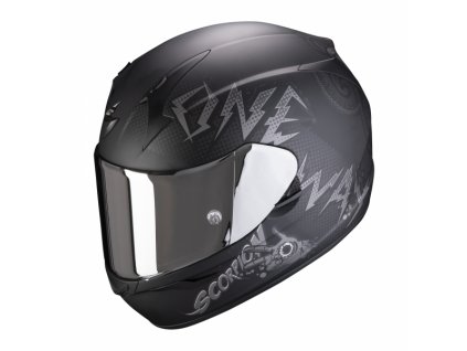 Moto přilba SCORPION EXO-390 ONEWAY matná černo/stříbrná