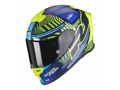 Moto přilba SCORPION EXO-R1 AIR VICTORY modro/neonově žlutá