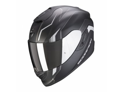 Moto přilba SCORPION EXO-1400 AIR FORTUNA matná černo/stříbrná