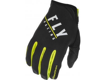 Rukavice WINDPROOF, FLY RACING - USA (černá/HI-Vis)