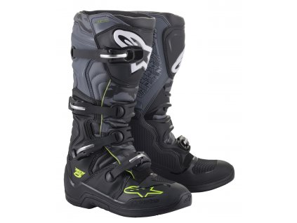 Boty TECH 5 2022, ALPINESTARS (černá/šedá/žlutá fluo)