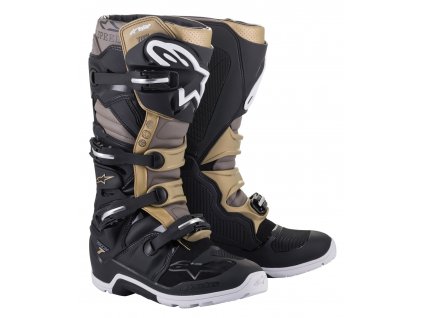 Boty TECH 7 ENDURO DRYSTAR 2022, ALPINESTARS (černá/šedá/zlatá)