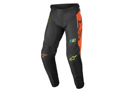 Kalhoty RACER COMPASS 2022, ALPINESTARS (černá/žlutá fluo/korálová)