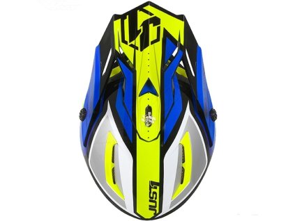 Kšilt JUST1 J38 BLADE modro/fluo žluto/černý