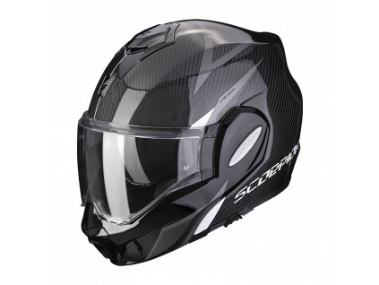 Moto přilba SCORPION EXO-TECH CARBON TOP černo/bílá