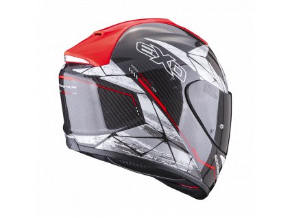Moto přilba SCORPION EXO-1400 CARBON AIR ARANEA černo/neonově červená
