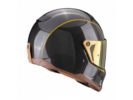 Moto přilba SCORPION EXO-HX1 CARBON SE černo/zlatá