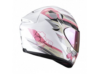 Moto přilba SCORPION EXO-1400 AIR GAIA perleťové bílo/růžovo/zelená