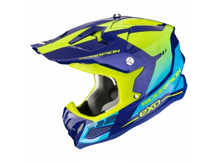 Moto přilba SCORPION VX-22 AIR ATTIS modro/fluo žlutá