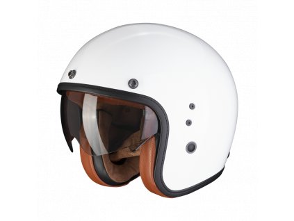 Moto přilba SCORPION BELFAST EVO LUXE bílá