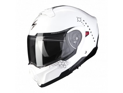 Moto přilba SCORPION EXO-930 SHOT perleťově bílo/černá