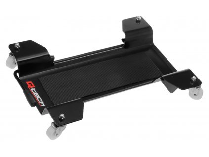 pojízdná podložka pod hlavní stojan, Q-TECH (nosnost 140 kg, černá)