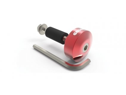 Závaží řídítek Bar Ends 1 s redukcí pro vnitřní průměr 13 a 18 mm (vnější 22 a 28,6 mm), OXFORD - Anglie (červený elox, pár)