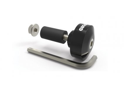 Závaží řídítek Bar Ends 1 s redukcí pro vnitřní průměr 13 a 18 mm (vnější 22 a 28,6 mm), OXFORD - Anglie (černý elox, pár)